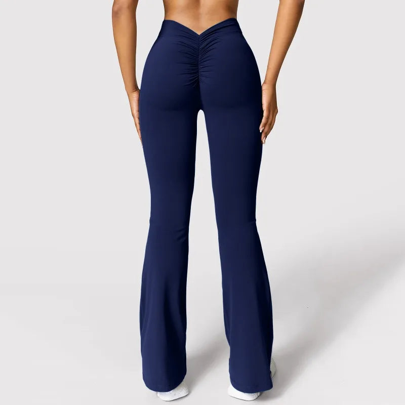 V-Shape Flare Leggings - Aurenne