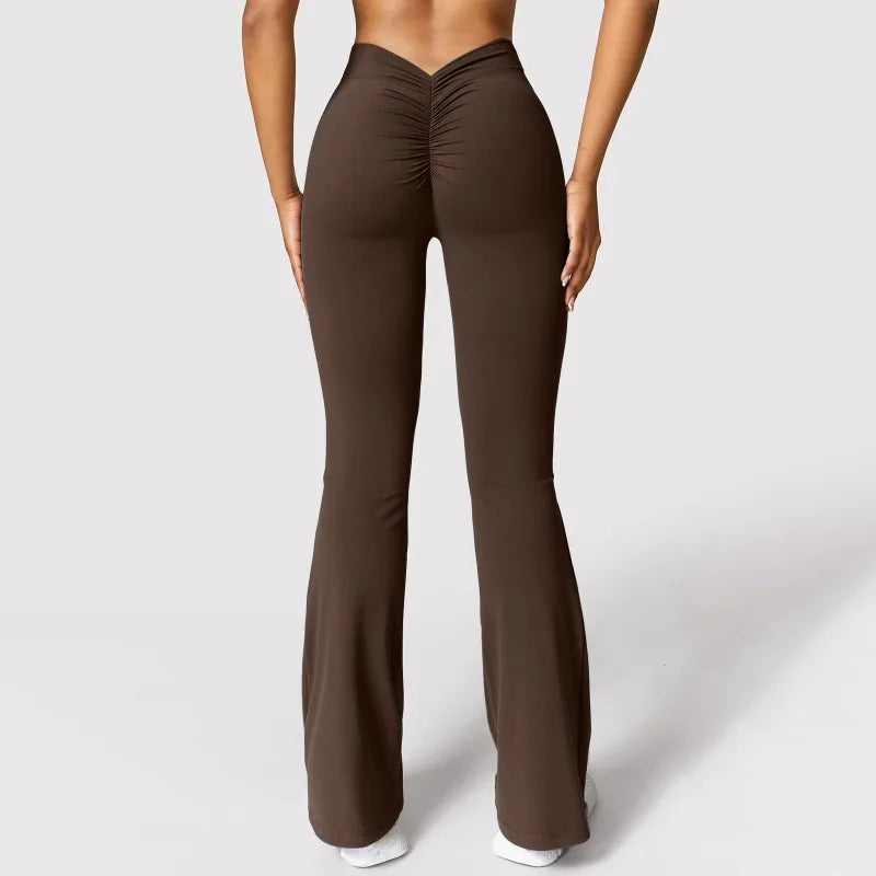 V-Shape Flare Leggings - Aurenne