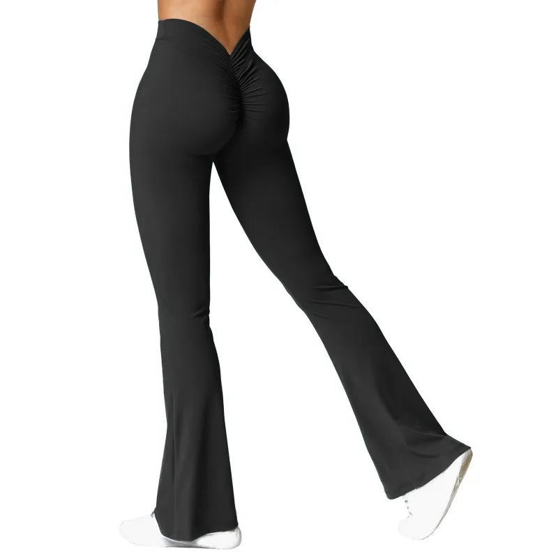 V-Shape Flare Leggings - Aurenne